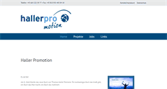Desktop Screenshot of hallerpromotion.com