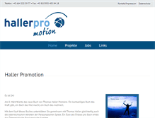 Tablet Screenshot of hallerpromotion.com